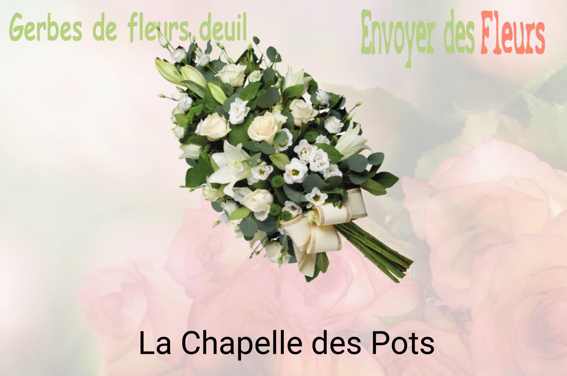 Gerbe de fleurs de deuil livrée à La Chapelle-des-Pots